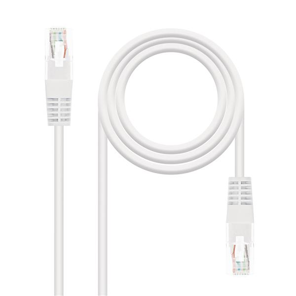 CABO DE REDE RJ45 CAT.5E UTP AWG24.2M BRANCO NANOCABO