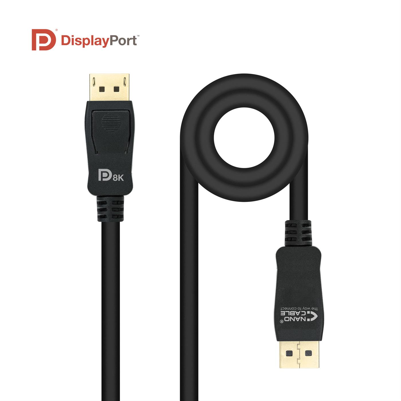 CAPE DISPLAYPORT 1.4 CERTIF. NANOCABO VESA DP/M-DP/M 0,5M