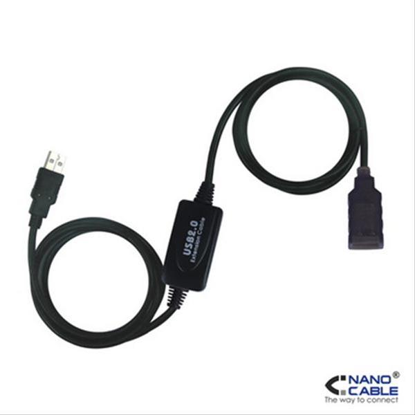 CABO DE EXTENSÃO USB 2.0 COM AMPLIFICADOR A/MA/H 10M NANOCABO PRETO