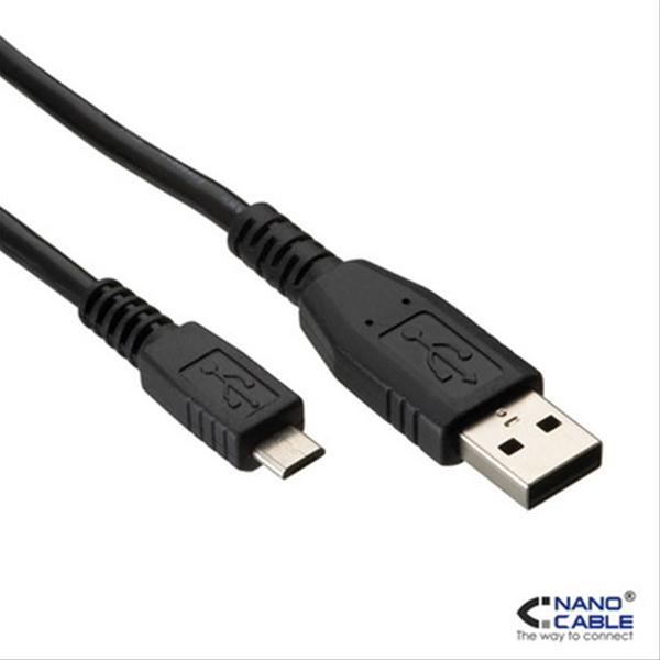 CABO USB 2.0 A/M-MICRO USB B/M 0.8M NANOCABO PRETO