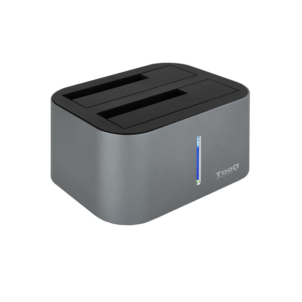 DOCK STATION DUPLA SATA 2.5/3.5 TOOQ USB 3.0/3.1 CINZA