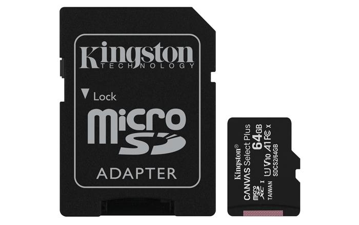 MEMÓRIA MICRO SD 64GB XC1 C10 A1 KINGSTON