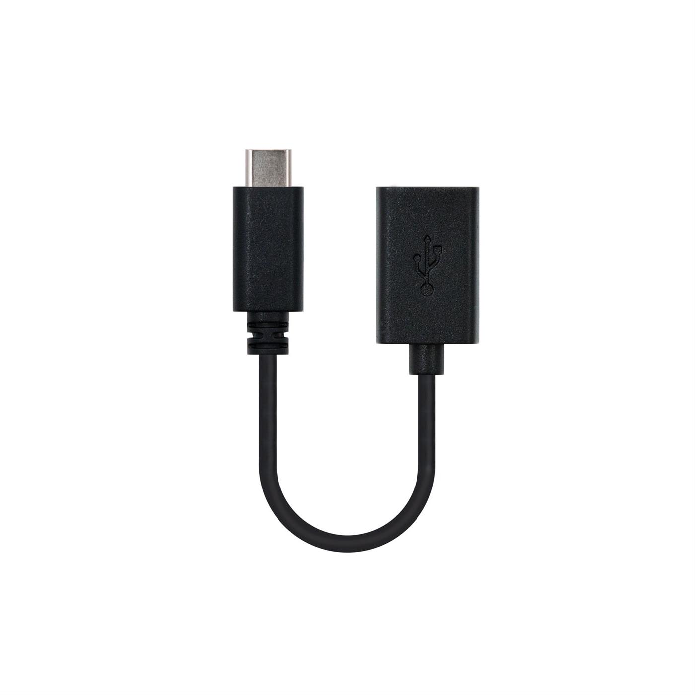 CABO USB 2.0 3A, TIPO C USB-C/MA/F 0,15M PRETO